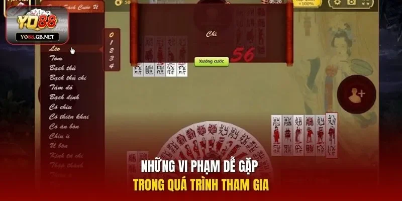 Những vi phạm dễ gặp trong quá trình tham gia