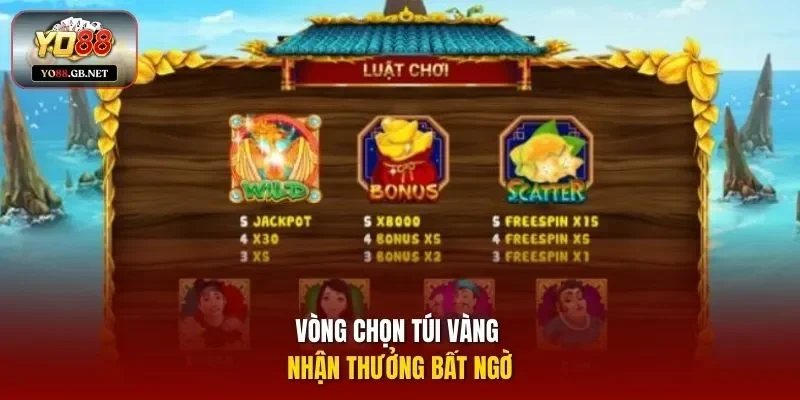 Vòng chọn túi vàng nhận thưởng bất ngờ